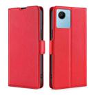 For Realme C30s Ultra-thin Voltage Side Buckle Horizontal Flip Leather Phone Case(Red) - 1