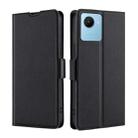 For Realme C30s Ultra-thin Voltage Side Buckle Horizontal Flip Leather Phone Case(Black) - 1