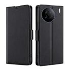For vivo X90 Ultra-thin Voltage Side Buckle Horizontal Flip Leather Phone Case(Black) - 1
