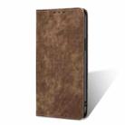For OPPO A58 5G RFID Anti-theft Brush Magnetic Leather Phone Case(Brown) - 2