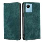 For Realme C30s RFID Anti-theft Brush Magnetic Leather Phone Case(Green) - 1