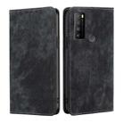 For TCL 30XL 2022 RFID Anti-theft Brush Magnetic Leather Phone Case(Black) - 1