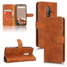 For Blackview BV5200 Skin Feel Magnetic Flip Leather Phone Case(Brown) - 1