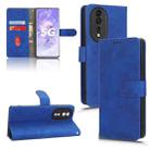 For Honor 80 5G Skin Feel Magnetic Flip Leather Phone Case(Blue) - 1