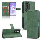 For Honor 80 5G Skin Feel Magnetic Flip Leather Phone Case(Green) - 1