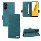 For vivo Y16 4G Magnetic Clasp Flip Leather Phone Case(Green) - 1