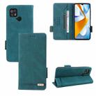 For Xiaomi Poco C40 Magnetic Clasp Flip Leather Phone Case(Green) - 1