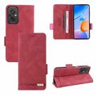 For Xiaomi Redmi 11 Prime 4G Magnetic Clasp Flip Leather Phone Case(Red) - 1