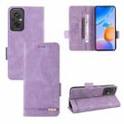 For Xiaomi Redmi 11 Prime 4G Magnetic Clasp Flip Leather Phone Case(Purple) - 1