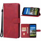 For AT&T Calypso 3 U328AA Leather Phone Case(Red) - 1