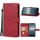 For Vodafone Smart V22 Leather Phone Case(Red) - 1