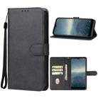 For Vodafone Smart V22 Leather Phone Case(Black) - 1