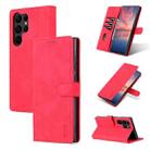For Samsung Galaxy S23 Ultra 5G AZNS Skin Feel Calf Texture Flip Leather Phone Case(Red) - 1