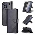 For vivo X90 AZNS Sheepskin Texture Flip Leather Phone Case(Black) - 1