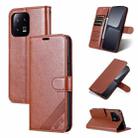 For Xiaomi 13 AZNS Sheepskin Texture Flip Leather Phone Case(Brown) - 1