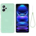 For Xiaomi Redmi Note 12 China Pure Color Liquid Silicone Shockproof Full Coverage Case(Green) - 1