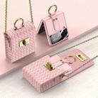 For Samsung Galaxy Z Flip3 5G GKK Mini Backpack Slim Phone Case with Ring(Pink) - 1