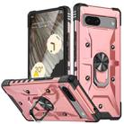 For Google Pixel 7 5G Ring Holder Phone Case(Rose Gold) - 1