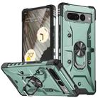 For Google Pixel 7 Pro 5G Ring Holder Phone Case(Midnight Green) - 1