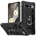 For Google Pixel 7 Pro 5G Ring Holder Phone Case(Black) - 1