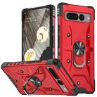 For Google Pixel 7 Pro 5G Ring Holder Phone Case(Red) - 1