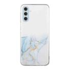 For Samsung Galaxy S23 5G Hollow Marble Pattern TPU Precise Hole Phone Protective Case(Grey) - 1