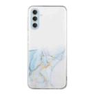 For Samsung Galaxy S23+ 5G Hollow Marble Pattern TPU Precise Hole Phone Protective Case(Grey) - 1