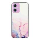 For Xiaomi Redmi Note 12 China Hollow Marble Pattern TPU Precise Hole Phone Protective Case(Pink) - 1