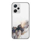 For Xiaomi Redmi Note 12 Pro 5G China Hollow Marble Pattern TPU Precise Hole Phone Protective Case(Black) - 1