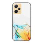 For Xiaomi Redmi Note 12 Pro 5G China Hollow Marble Pattern TPU Precise Hole Phone Protective Case(Yellow) - 1