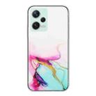 For Xiaomi Redmi Note 12 Pro+ China Hollow Marble Pattern TPU Precise Hole Phone Protective Case(Green) - 1