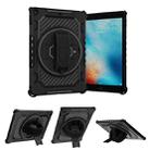 For iPad 9.7 2018/2017 Shockproof Tablet Case with Holder & Hand Strap(Black) - 1