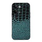 For OPPO Reno9 / Reno9 Pro Crocodile Texture Genuine Leather Phone Case(Cyan) - 1