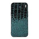 For vivo X90 Pro Crocodile Texture Genuine Leather Phone Case(Cyan) - 1