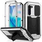 For Samsung Galaxy S23 5G R-JUST Sliding Camera Design Life Waterproof Dustproof Shockproof Phone Case(Silver) - 1