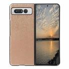 For Google Pixel Fold Wood Texture PU Phone Case(Gold) - 1