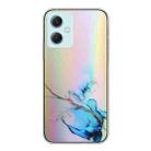For Xiaomi Redmi Note 12 China Laser Marble Pattern Clear TPU Protective Phone Case(Blue) - 1