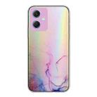 For Xiaomi Redmi Note 12 China Laser Marble Pattern Clear TPU Protective Phone Case(Pink) - 1