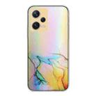 For Xiaomi Redmi Note 12 Pro 5G China Laser Marble Pattern Clear TPU Protective Phone Case(Yellow) - 1