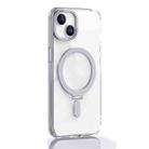 For iPhone 14 Skin Feel MagSafe Shockproof Protective Phone Case with Holder(White) - 1