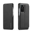 For Huawei P40 LC.IMEEKE Hon Ancient Series Horizontal Flip Leather Case with Holder & Card Slot(Black) - 1