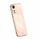 For OPPO A1 Pro 5G XINLI Straight Edge 6D Electroplate TPU Phone Case(Pink) - 1
