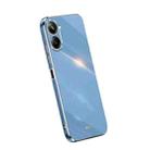 For Realme 10 4G XINLI Straight Edge 6D Electroplate TPU Phone Case(Celestial Blue) - 1