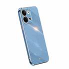 For OPPO Reno9 5G XINLI Straight Edge 6D Electroplate TPU Phone Case(Celestial Blue) - 1