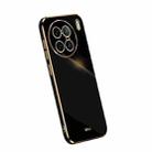 For vivo X90 Pro+ XINLI Straight Edge 6D Electroplate TPU Phone Case(Black) - 1