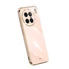 For vivo X90 Pro+ XINLI Straight Edge 6D Electroplate TPU Phone Case(Pink) - 1