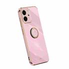 For Honor 80 SE 5G XINLI Straight Edge Electroplate TPU Phone Case with Ring(Cherry Purple) - 1