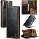 For Samsung Galaxy S23 5G CaseMe 003 Crazy Horse Texture Leather Phone Case(Coffee) - 1