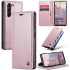 For Samsung Galaxy S23 5G CaseMe 003 Crazy Horse Texture Leather Phone Case(Rose Gold) - 1