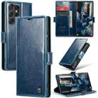 For Samsung Galaxy S23 Ultra 5G CaseMe 003 Crazy Horse Texture Leather Phone Case(Blue) - 1